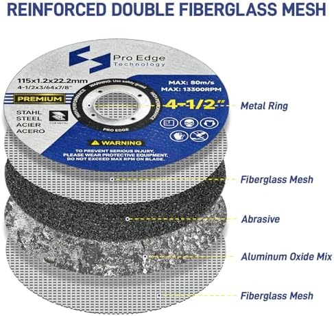 25 Pcs Premium Cut Off Wheels 4-1/2" for Angle Grinder