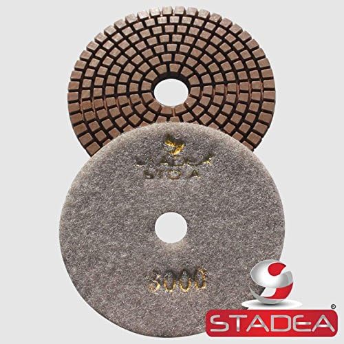 Grit 10000 (10 Pieces) 5" Diamond Polishing Pads for Granite Marble Concrete Stone polishing Wet Grinder