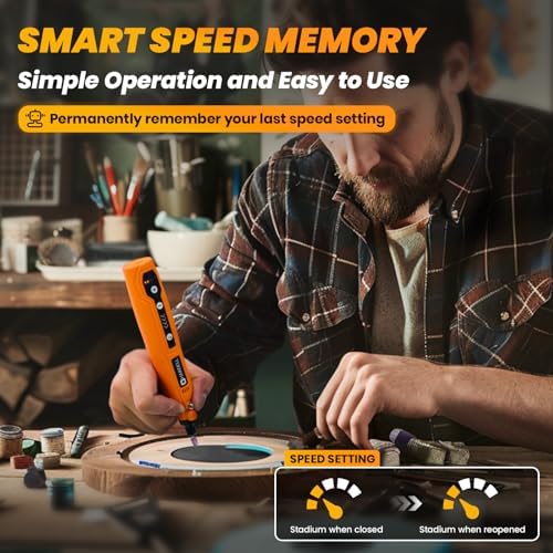 HARDELL Mini Cordless Rotary Tool, 5-Speed 69pcs Kit for 3D Printer Sanding