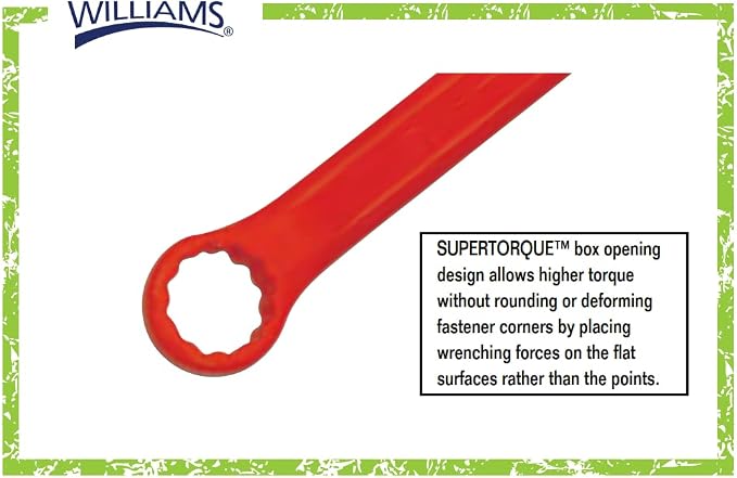 Williams 1212RSC Red Super Combo Combination Wrench, 3/8-Inch