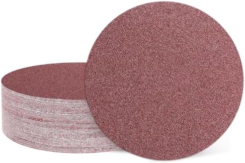 HARFINGTON 25 Pcs 8 Inch Sanding Discs 40 Grit Red Aluminum Oxide