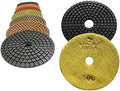 Grit 150 (2 Pieces) 5" Diamond Polishing Pads for Granite Marble Concrete Stone polishing Wet Grinder