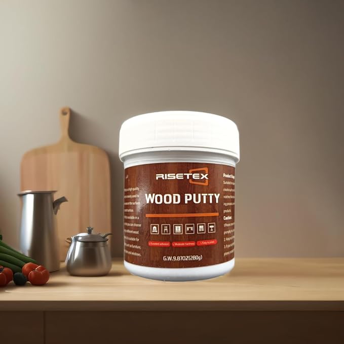 Fix Cracks & Chips Instantly - Wood Filler Putty for Indoor/Outdoor Use | 9.87 oz, Water Resistant, Stainable & Paintable, Natural, Easy to Sand