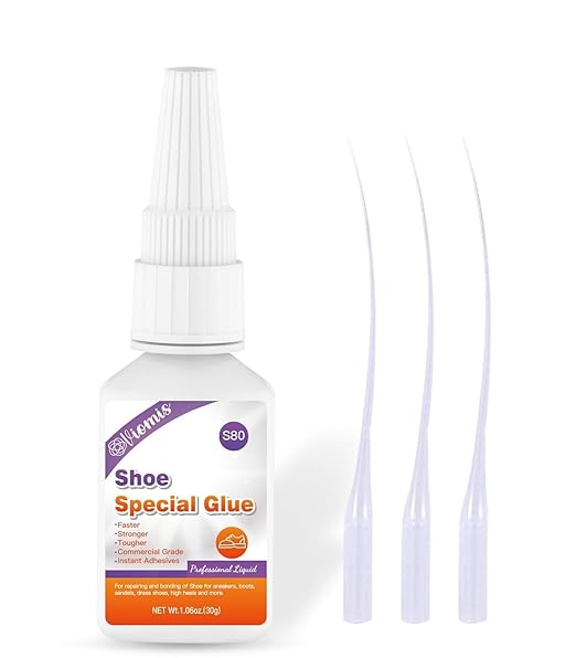 30g Shoe Glue - Instant Shoe Glue Sole Repair, Professional Grade Super Shoe Fix Adhesive, Clear Waterproof Quick Dry Shoe Glue for Soles Boots Sneakers Heels Hiking Shoes Leather Handbags