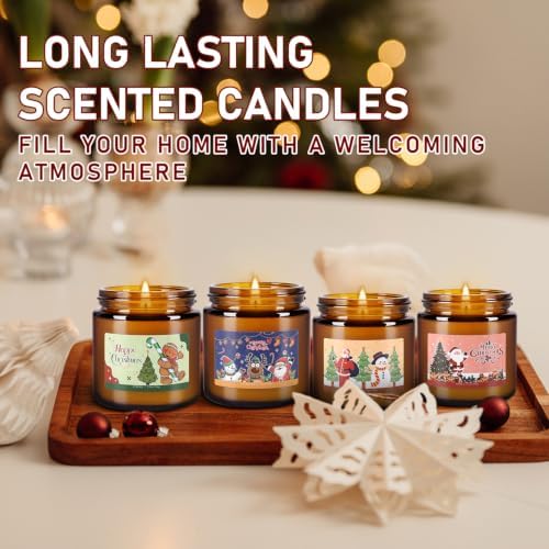 12 Pack Christmas Scented Candle Gift Set, Jar Candle Set (3.5 oz)