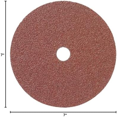 Mercer Industries 304024-7" x 7/8" Aluminum Oxide Resin Fiber Discs, 24 Grit (25 pack)