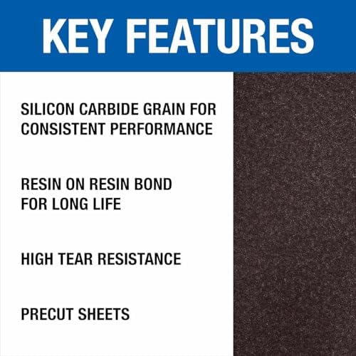 Mercer Industries 418080 Silicon Carbide 12" x 18" Floor Sanding Sheets, 80 Grit (20 pack)