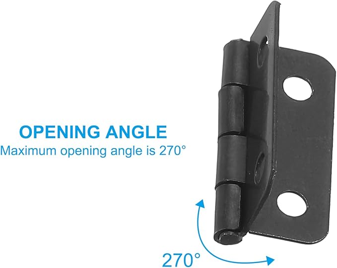 PATIKIL Small Butt Hinges 3/4 Inch, 8 Pack Mini Jewelry Box Hinge with Screw for Jewelry Wooden Boxes Cabinet Drawer Doors Gate, Black