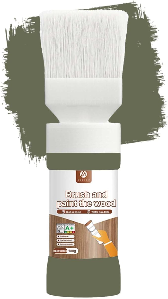 6.35oz Cabinet Paint for Cabinets, Doors, Tables, Dressers Refinishing, Water Based, Odorless, Easy To Apply(Olive Green)