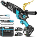 SEESII 8 Inch & 6 Inch Mini Chainsaw Cordless with 2 Batteries & Auto Oiler