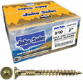 Jake Sales #10 X 2 Gold Star Wood Screw Torx/Star Drive Flat Head (Full Box - 2,500 Screw Count) - Multipurpose Torx/Star Drive Wood Screws