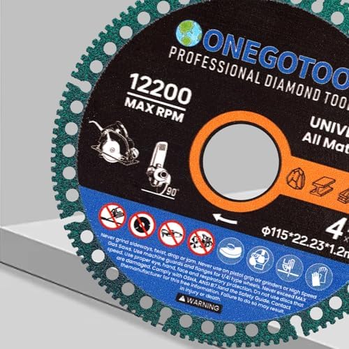 4-1/2 inch Indestructible Cutting Discs for Angle Grinder 7/8" Blades Cut Off Wheels Diamond Tool Metal rebar Porcelain Tile Granite Marble Smooth Cutter (10pcs)