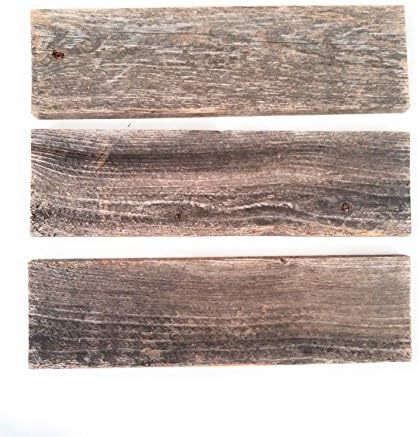 Rockin' Wood Rustic Weathered Reclaimed Wood Planks for DIY Crafts, Projects and Decor (12 Planks - 12" Long)