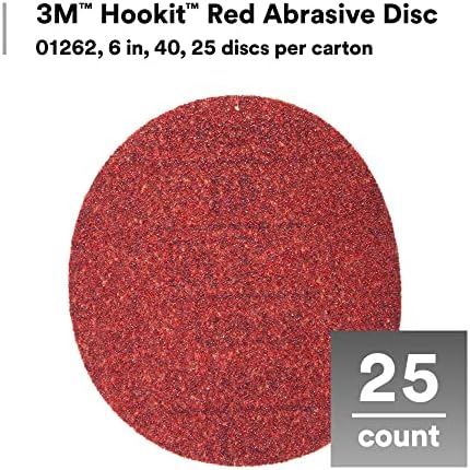 3M Hookit Red Abrasive Disc, 01219, 6 in, P320