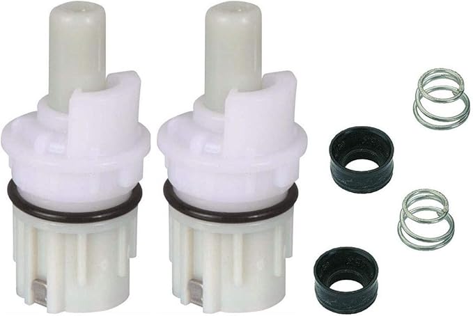 RP1740 faucet stem repair kit replacement compatible with two handle faucet plus RP4993 seat & spring – 2 Pack