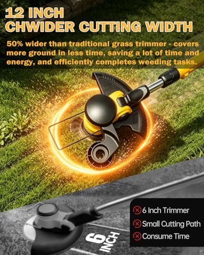 2 in 1 Cordless String Trimmer for DeWalt 20V Battery,Weed Eater & Wacker