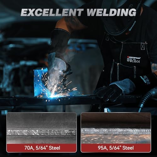 ARCCAPTAIN 130A Flux Core Welder MIG Welder 110V Gasless MIG Stick Lift TIG