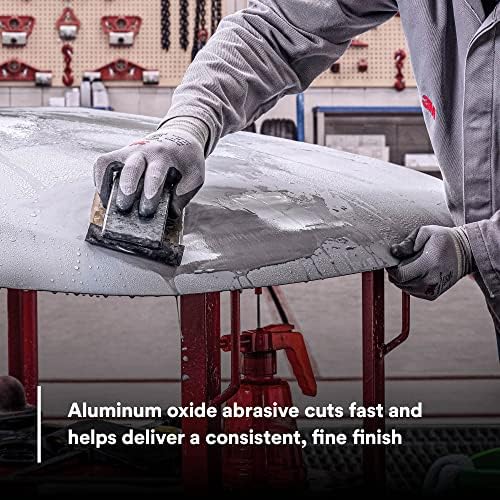3M Wetordry Abrasive Sheet 213Q, 02035, 800+ Grit, 9 in x 11 in, Pack of 50 Sandpaper Sheets for Auto Sanding, Metal Sanding, Finishing, Paint Prep