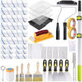 40PCS All in One Paint Roller Kit with 4Ft Telescopic Extension Pole