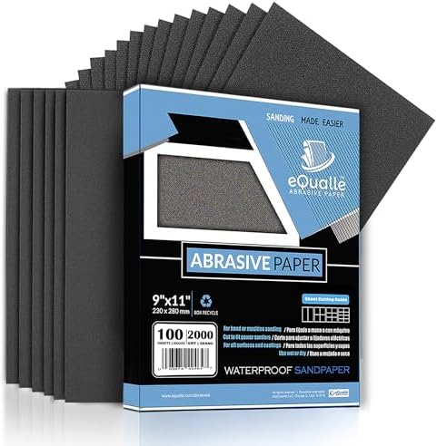 Sandpaper Grit 3000, 9x11 inch, 10 Sheets