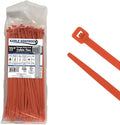 Kable Kontrol Orange Zip Ties 11 Inch 100 Pcs, 50 Lbs Tensile Strength, Self-locking Nylon Colored Cable Ties Wire Wraps for Indoor or Outdoor Use
