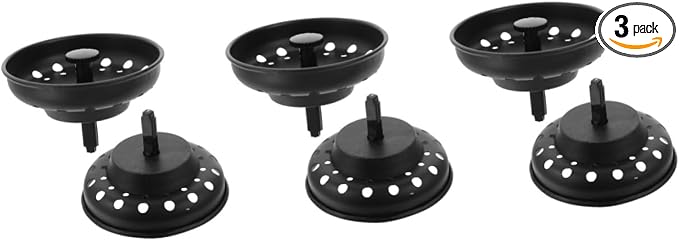 Homoyoyo 3sets Kitchen Sink Drain Stopper Sink Drain Filter Plug Metal Material Strainer Use 2pcs*3