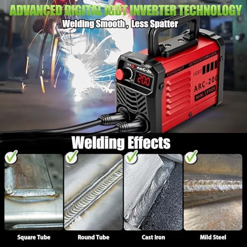 Hpoouo 200Amp 20PCS Rods Stick Welder, Super MINI Portable Welding Machine