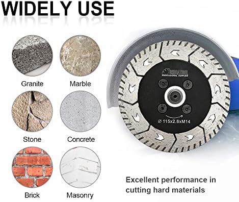 SHDIATOOL Diamond Granite Cutting Blades 3 Inch Two-in-One Design Cut Grind Sharpen Marble Concrete and Bricks(2-Pack)