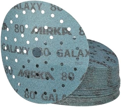 Mirka Galaxy Multifit 6'' Ceramic Sanding Discs 80 Grit Hook & Loop 50 Pack