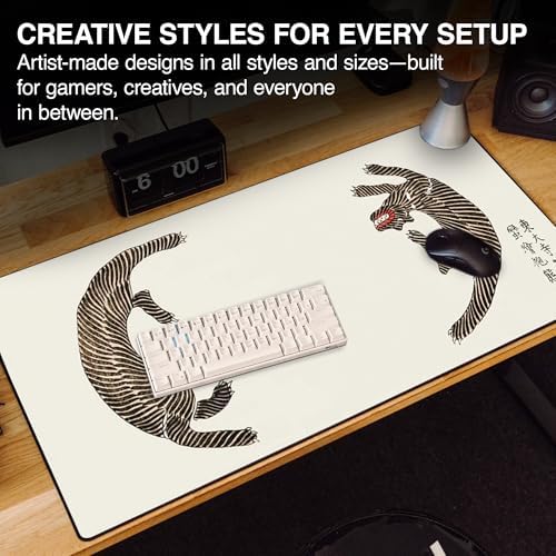 MPCO. Taguchi Gaming Desk Pad, 36" x 17" Duraglyde Fabric Non-Slip Desk Mat