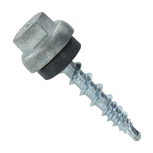 ST Fastening ZXL Woodbinder Metal-to-Wood #10 x 1 Galvanized Screws with EPDM Rubber Washer, 250-Count - Designed for Metal Roofing and Siding Panels