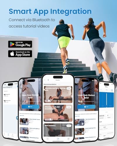 RENPHO Active+ Massage Gun, App-Controlled Guided Courses, Bluetooth