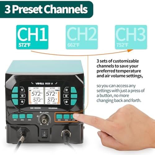 YIHUA 992D-II 2-IN-1 Micro Soldering and Hot Air Pencil Station