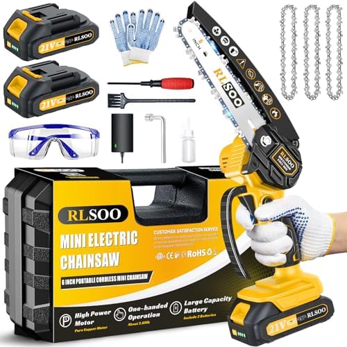 Mini Chainsaw Cordless, 6 Inch Hand Held Electric Power Chain Saw