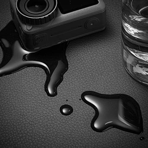 Nekmit Leather Desk Blotter Pad 17 x 12 Inches, Flat, Non-Slip, Waterproof, Black
