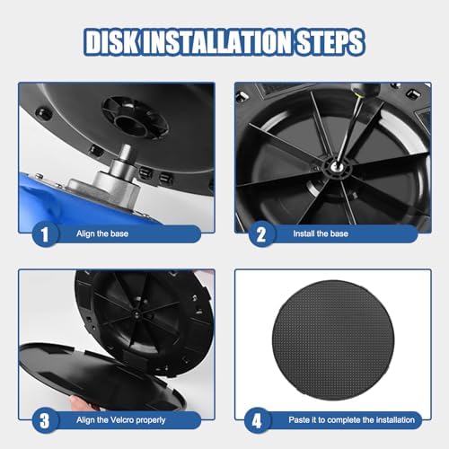 1680W Concrete Polisher & Grinder with Mixer 6-Speed Adjustable Floor Smoothing Polishing Machine, 80-200 RPM, LED Light for Concrete, Mortar, Paint, Plaster