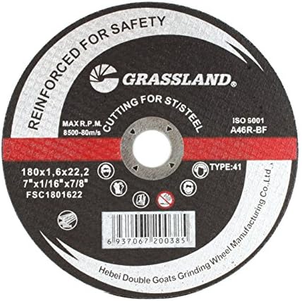 Thin Cutting Disc, Stainless Steel Freehand Cut-Off Wheel - Flat - 7" x 1/16" x 7/8" - T41 - (10 Pack)