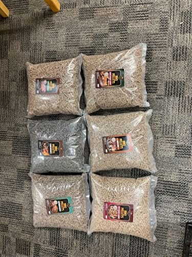 Lumber Jack BBQ 6 x 7 Pound Bag Variety BBQ Pellet Pack - 100 Percent Oak, Hickory, MapleHickoryCherry, OakHickoryCherry, Mesquite Blend, and Charblend