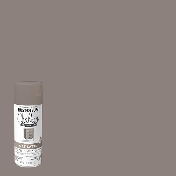 Rust-Oleum 392047 Chalked Ultra Matte Spray Paint, 12 oz, Oat Latte