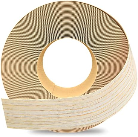 GSCIT Club Oak Edge Banding, 2 inch x 250ft roll of Veneer Edge Banding - Pre-glued Flexible, Real Wood Tape for Cabinet Repair & Furniture Restoration