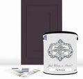 ALL-IN-ONE Paint by Heirloom Traditions, Famous (Deep Amethyst), Gallon - Durable cabinet and furniture paint. Built in primer and top coat, no sanding needed. Includes our 30 featured color card.
