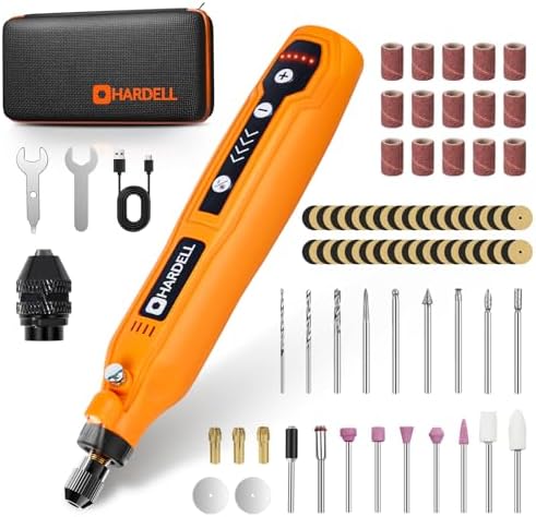 HARDELL Mini Cordless Rotary Tool 4V Orange Black