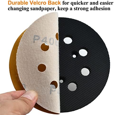 5-Inch 8-Hole Hook and Loop Sanding Discs 400-Grit, 200-Pack