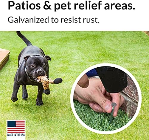 Pinnacle Mercantile 150-Pack Artificial Turf Stakes Galvanized Nails for Fake Landscaping Grass Outdoor, Heavy-Duty, Anti Rust 5.5 inch Spikes, 1/8” Thick 5 lb Box