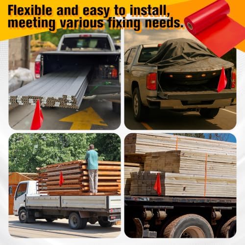 12'' x 12'' Red Lumber Flags Red Safety, 500 Pcs, Non Text