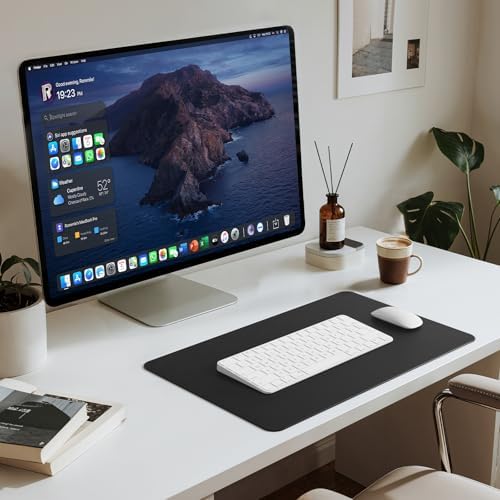 Jotsome Leather Desk Pad Mat, 17" x 12", Black