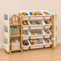 Toy Storage Organizer for Kids, 12 Bins, Bookshelf & Hanging Book Pocket