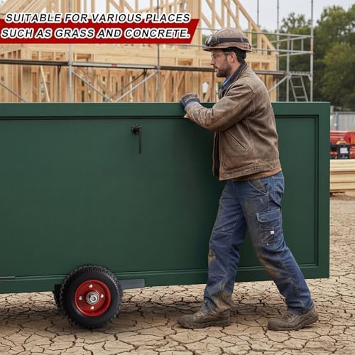 Moving Panel Dolly, Door Dolly 440 Lbs / 200 Kg Load Capacity, up to 2.76'' Width Capacity, Heavy Duty Cart with 8'' Solid Rubber Wheels, Steel Mover for Wood, Plywood, Door, Fence