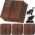 12 Pcs Walnut Unfinished Wood Craft, 3MM 1/8" x 12" x 12" Walnut Unfinished Plywood for Laser Cutting & Engraving, CNC Cutting, School DIY Projects 12 Pcs