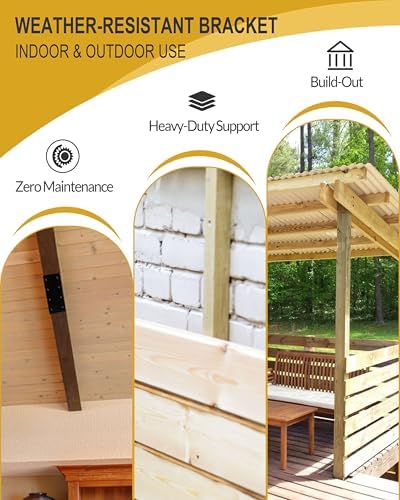 4 Pcs Ultra-Thick Straight Mending Plate, 9.25" x 4.5" Extreme Weatherproof Flat Bracket, Heavy Duty Steel I-Shape Timber Connector for 6x6 8x8 Lumber, Outdoor Pergola, Deck & Cabin